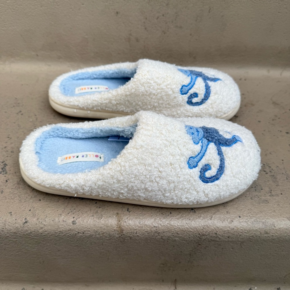 Roller Rabbit Slippers Blue Monkey - Picture 3 of 5